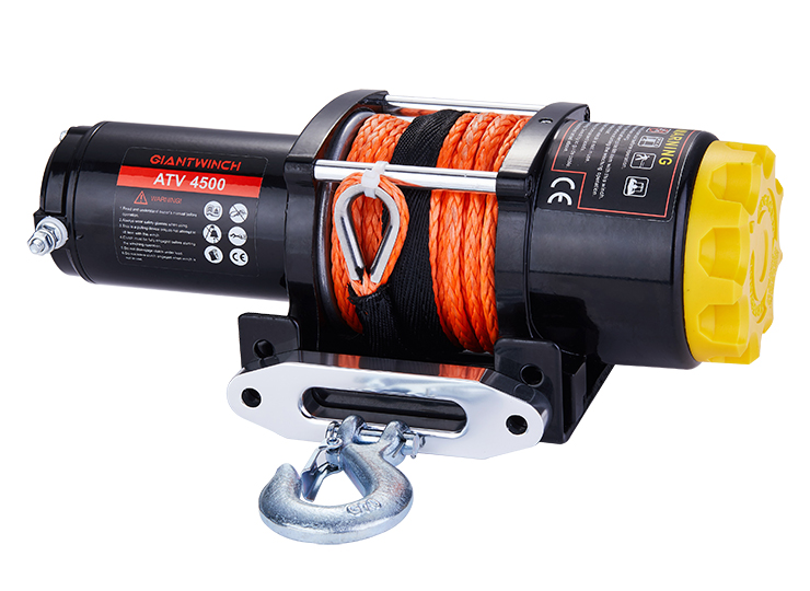 Electric Winch 4500lb With Synthetic Rope